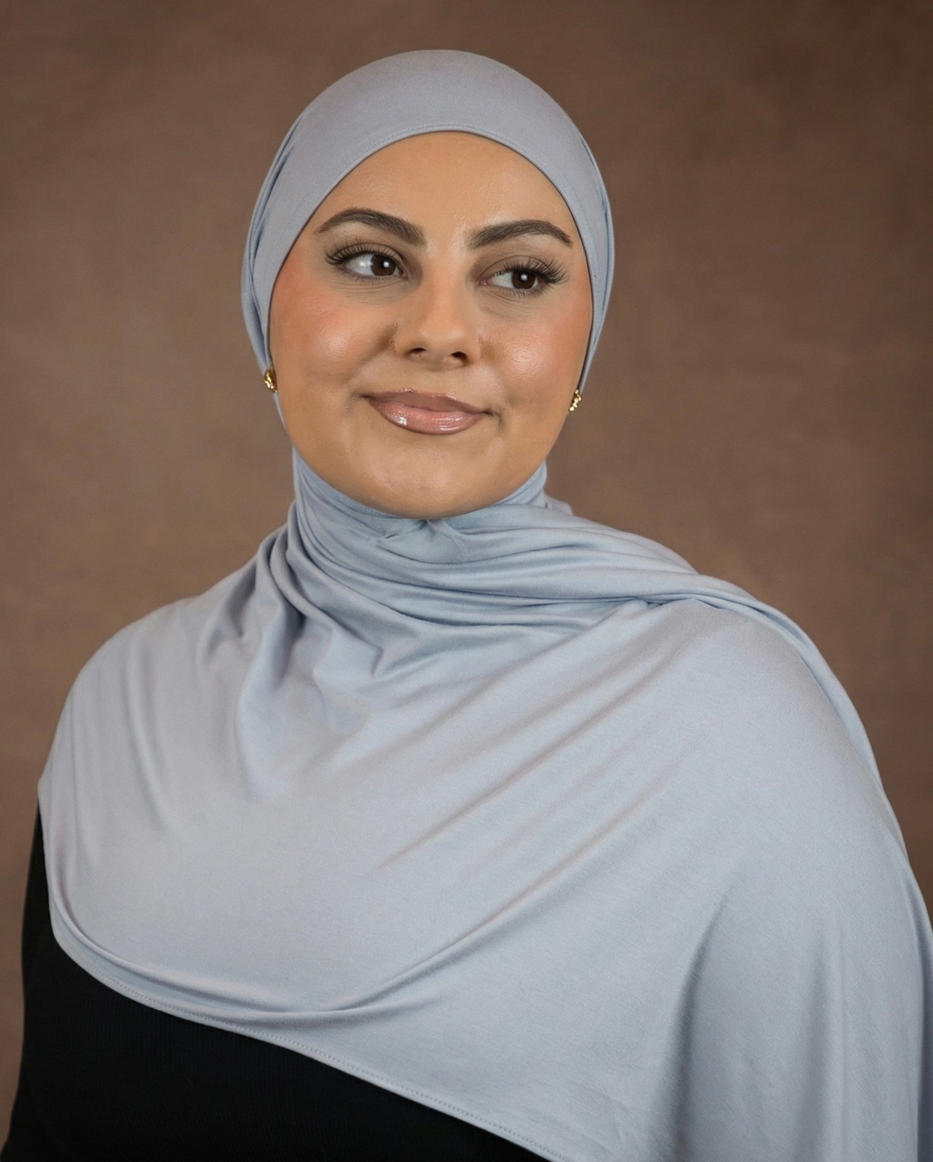 ENYSSA JERSEY SCHAL - HELL GRAU