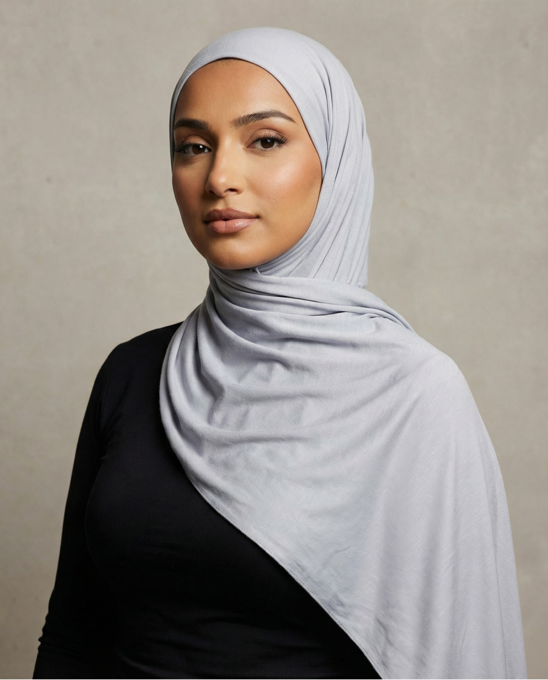 ENYSSA JERSEY SCHAL - HELL GRAU