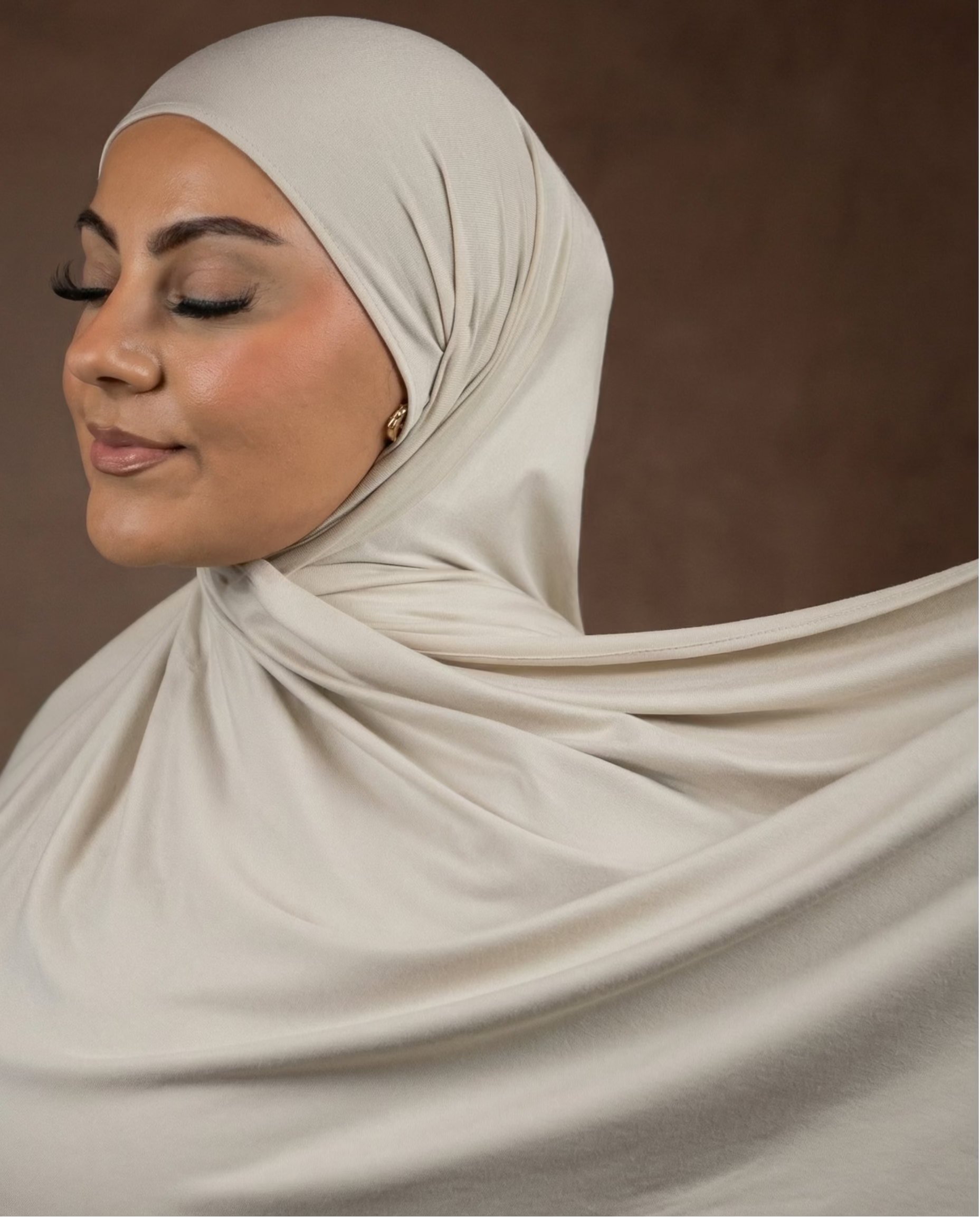 ENYSSA JERSEY SCHAL - BEIGE