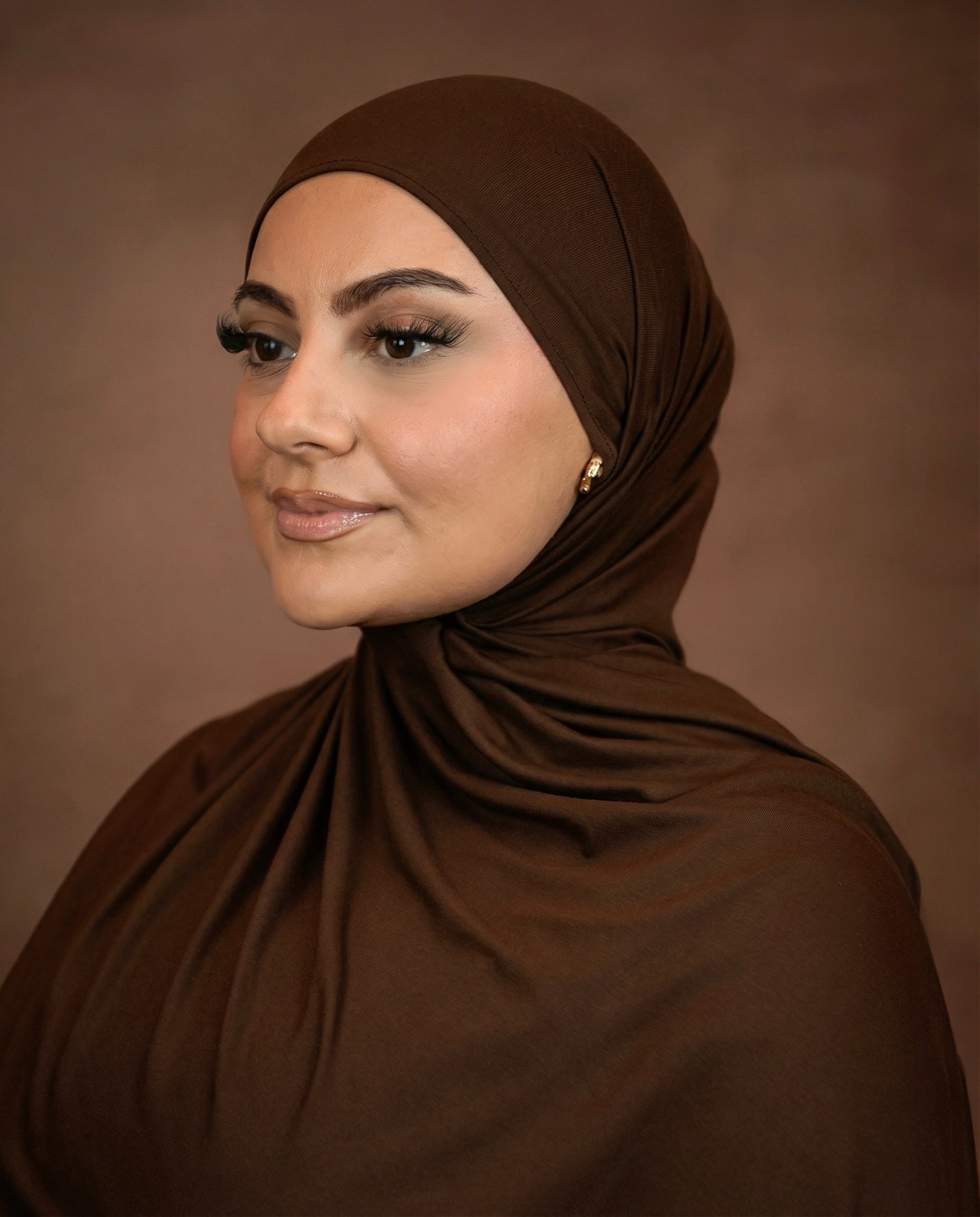 ENYSSA JERSEY SCHAL -  BRAUN