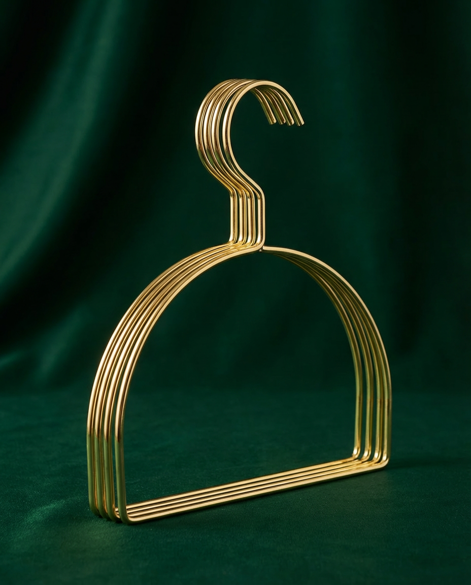 4er-Set Goldene Metallbügel für Schals & Krawatten