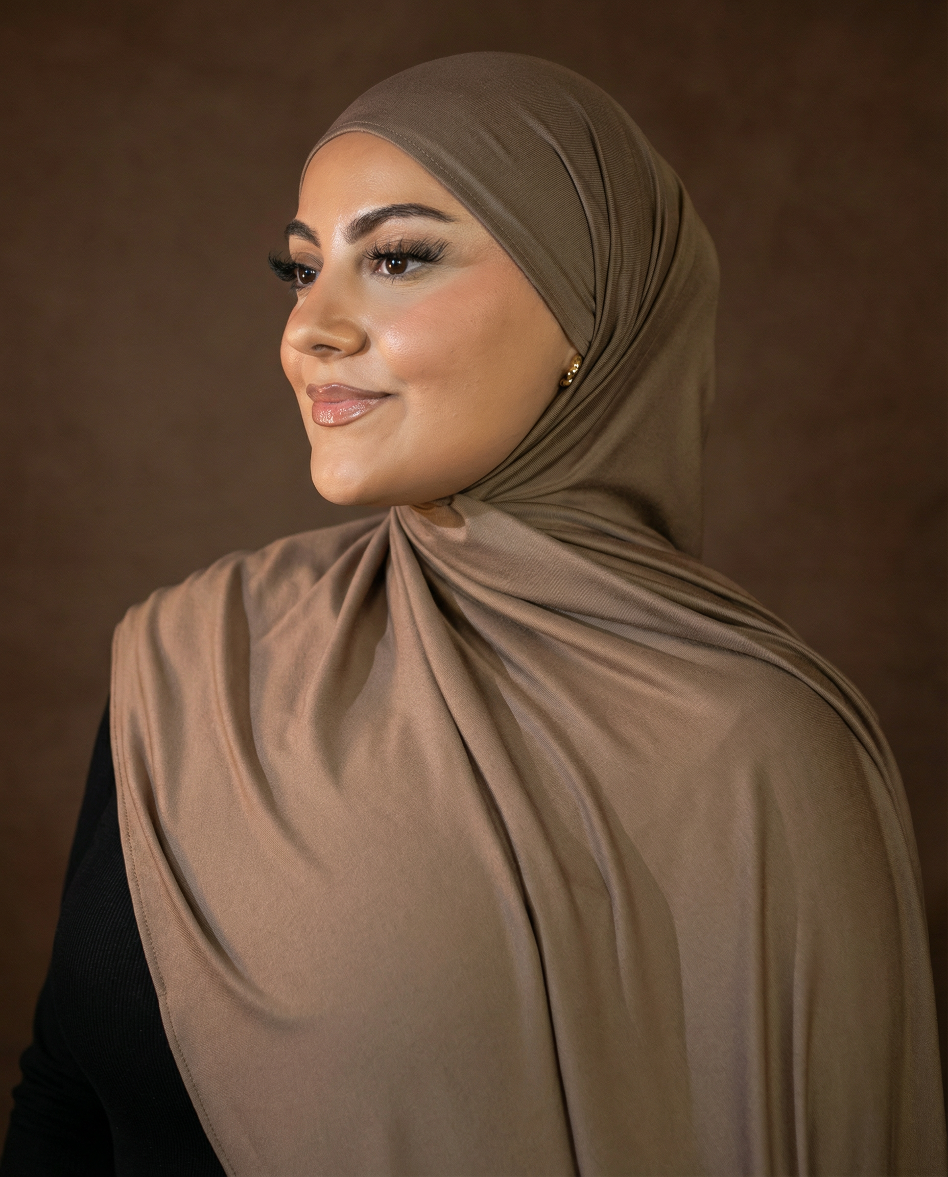 ENYSSA JERSEY SCHAL - NOUGAT